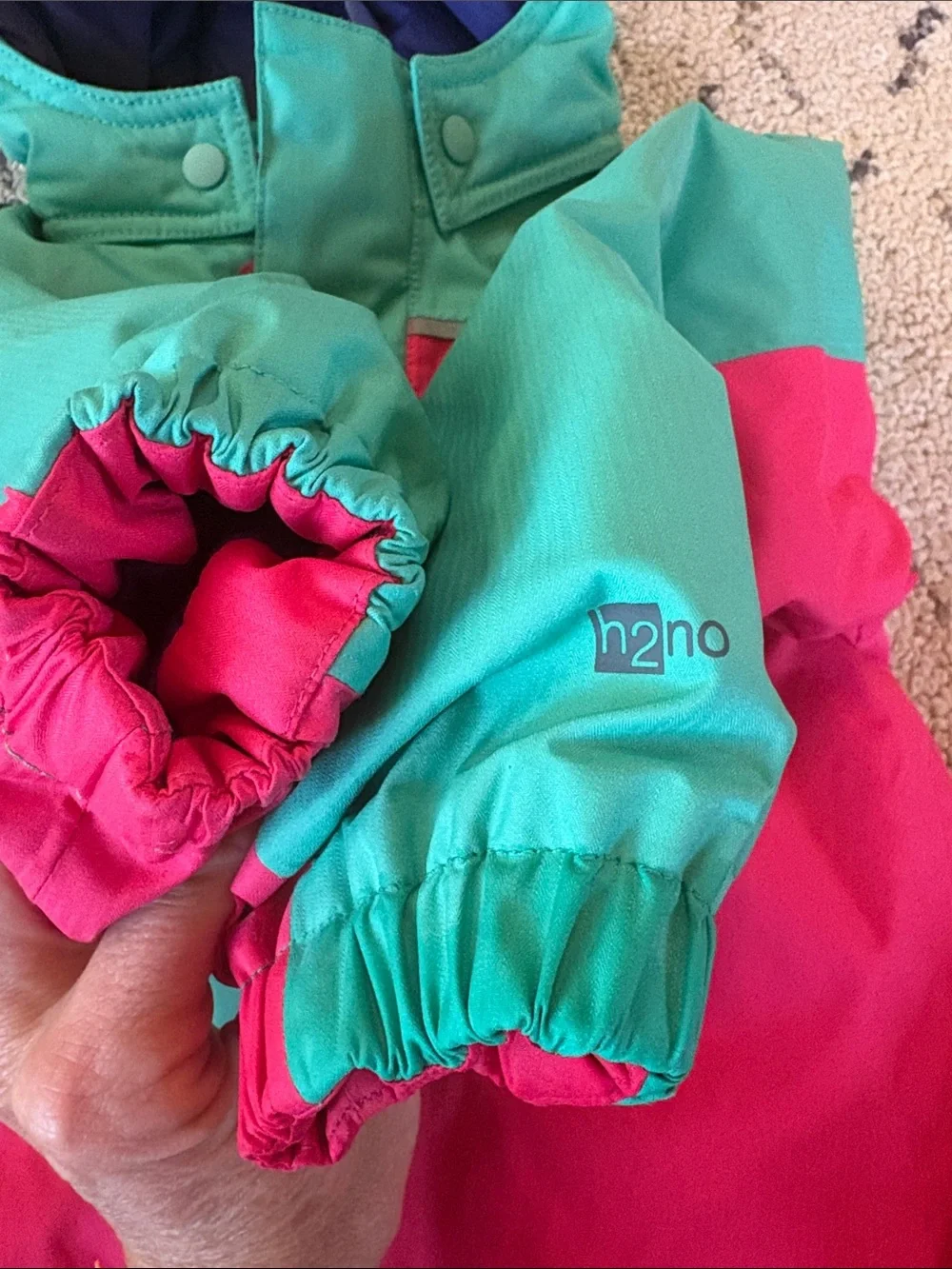 Patagonia Kids Teal & Hot Pink 2t jacket Like new